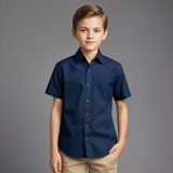 Camisa Social Infantil Manga