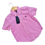 Camisa Social Infantil Rosa