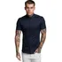 Camisa Social Lisa Masculina Manga Curta Slim Fit