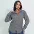 Camisa Social Listrada Botão Gola Manga Longa Tendencia