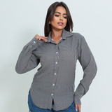 Camisa Social Listrada Botao