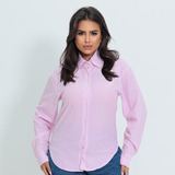 Camisa Social Listrada Botao