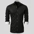 Camisa Social Manga Longa Masculina Lisa Slim Camiseta