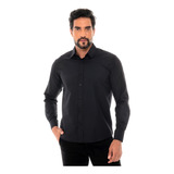 Camisa Social Manga Longa Slim Masculina C Elastano