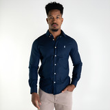Camisa Social Masculina Algodao