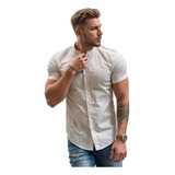Camisa Social Masculina Elastano