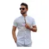 Camisa Social Masculina Gola Padre Linho Premium Moda Luxo