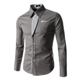 Camisa Social Masculina Manga