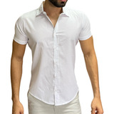 Camisa Social Masculina Manga