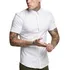 Camisa Social Masculina Manga Curta Slim Fit Lycra Elastano