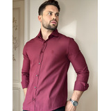 Camisa Social Masculina Manga
