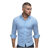 Camisa Social Masculina Manga