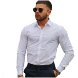 Camisa Social Masculina Manga