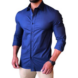Camisa Social Masculina Manga