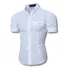 Camisa Social Masculina Slim Fit Manga Curta Com Elastano