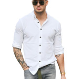 Camisa Social Masculino Manga