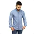 Camisa Social Oxford Jeans Manga Longa Masculina Original