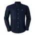 Camisa Social Polo Masculina Azul Marinho Manga Longa Oxford