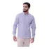 Camisa Social Skin Manga Longa Mescla Azul Premium Original