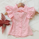 Camisa Sofisticada Blusa Lese