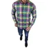 Camisa Th Manga Longa  Importada Xadrez Colorido Compatível