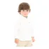 Camisa Tommy Hilfiger Baby Manga Longa Oxford Optic White
