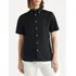 Camisa Tommy Hilfiger Manga Curta Regular Core Oxford Preta