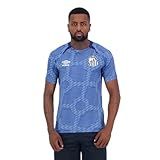 Camisa Umbro Santos Aquecimento 2024 Azul P