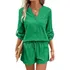Camisa Verão Feminina Conjunto Casual Duas Peças Com Shorts