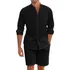Camisa Verão Masculino Conjunto Casual Duas Peças Com Shorts