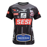 Camisa Vôlei Sesi Bauru Time Feminino 2024 25 Preta Babylook