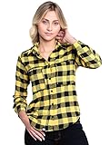 Camisa Xadrez Amarela Feminina