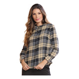 Camisa Xadrez Blusa Fem