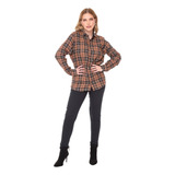 Camisa Xadrez Blusa Feminina
