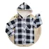Camisa Xadrez Capuz Peluciado Infantil Várias Cores 4 Ao 14