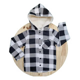 Camisa Xadrez Capuz Peluciado