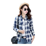 Camisa Xadrez Feminina De