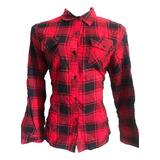Camisa Xadrez Feminina Manga