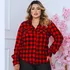 Camisa Xadrez Feminina Plus Size Festa Junina Manga Longa