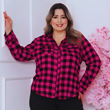 Camisa Xadrez Feminina Plus