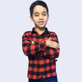 Camisa Xadrez Infantil Flanelada Menino Masculino Unissex