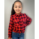 Camisa Xadrez Infantil Menina