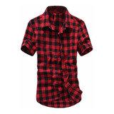 Camisa Xadrez Manga Curta