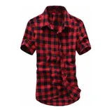 Camisa Xadrez Manga Curta