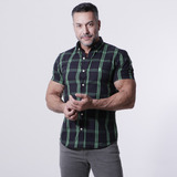 Camisa Xadrez Manga Curta