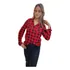 Camisa Xadrez Manga Longa Feminina Blusa Flanelada Junina