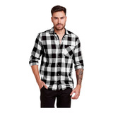 Camisa Xadrez Masculina Manga