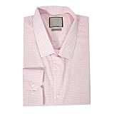Camisa Xadrez Social Masculina Modelagem Slim Casual Luxo Passa Fácil (as2, Alpha, Xg, Regular, Xadrez Rosa Branco)