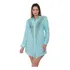 Camisão Chemise Linho Feminina Praia Manga Longa Com Renda