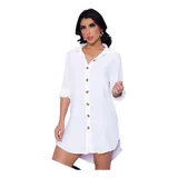Camisao Chemise Manga Longa